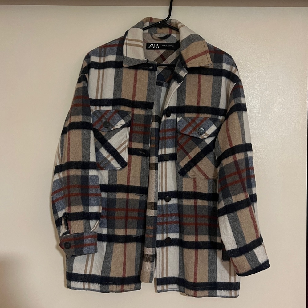 Zara plaid shacket